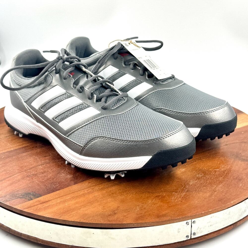 ADIDAS Tech Response 2.0 MENS 12 Golf Shoes EE9123 Gray White NEW w Tags w/o Box